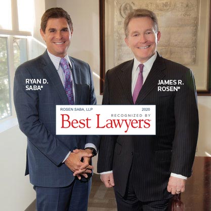 Jim Rosen and Ryan Saba named 2020 Best Lawyers in America by U.S. NEWS – BEST LAWYERS®