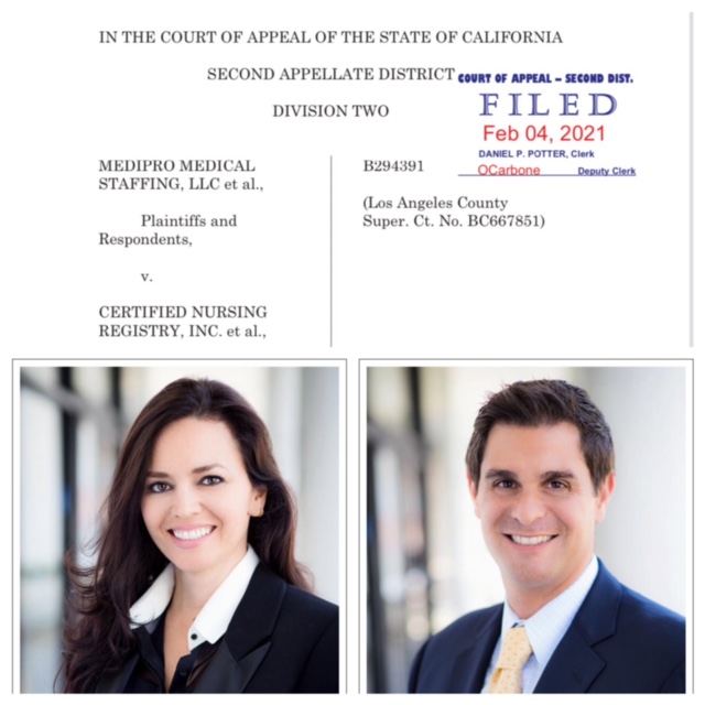 Elizabeth Bradley Wins Appellate Victory In Medipro Financial v. Certified Nursing Registry