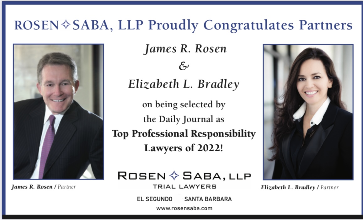 Partners Jim Rosen and Elizabeth Bradley Named Top Professional Responsibility Lawyers in 2022