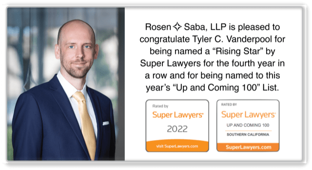 Tyler C. Vanderpool Named Rising Star for the Fourth Year in a Row